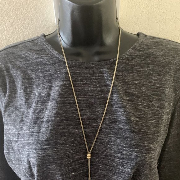 J. Jill Pure Charcoal Gray Knot Draped Back l/s Stretch Shirt knot back size M - Picture 3 of 11